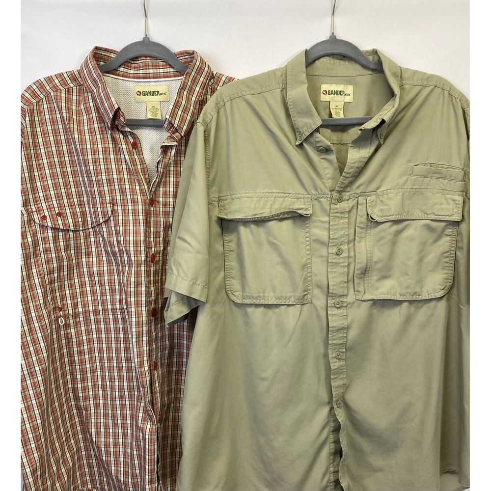 Gander Mountain Outdoor Button Up‎ Shirt Bundle Utility Gorpcore UPF 2XL